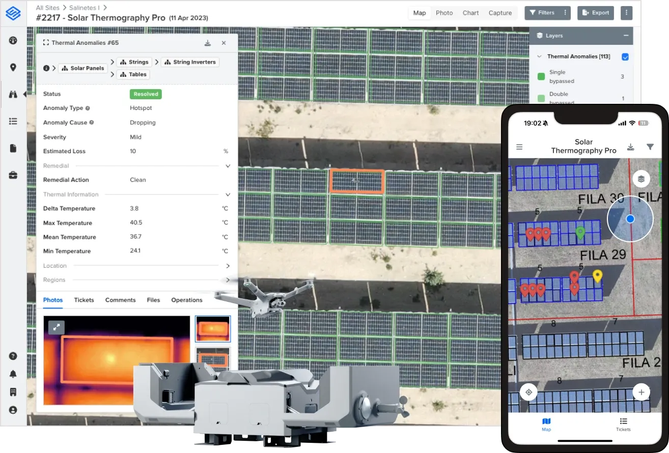 Thermography inspection view