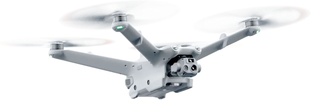 Autonomous inspection drone in flight