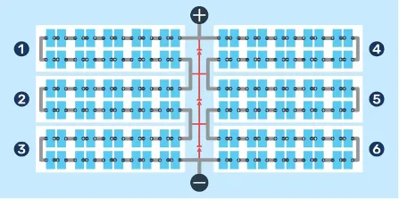 image of a half-cell solar module