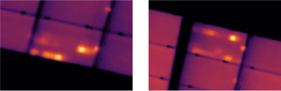 Example of a multi-diode anomaly in thermal view