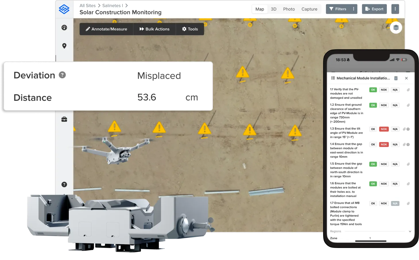 Sitemark solar quality control